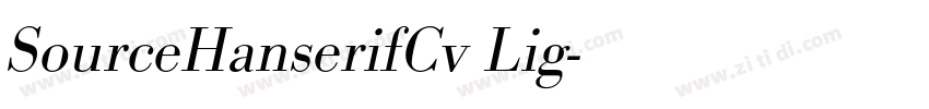 SourceHanserifCv Lig字体转换